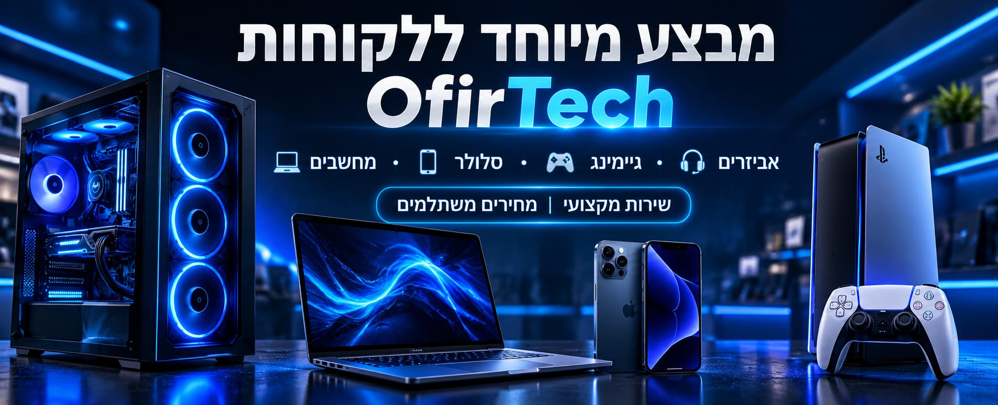 בצע מיוחד ללקוחות OfirTech – מחשבים, סלולר, גיימינג ואביזרים